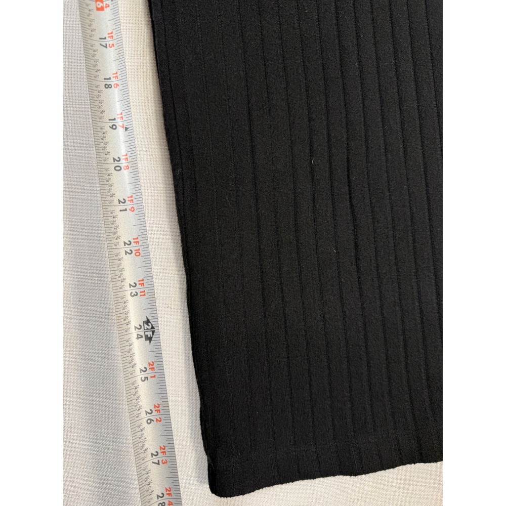 Alo Yoga Black Ribbed Knit Bralette and Wide Leg Pants Lounge Set Womens small - Picture 8 of 10